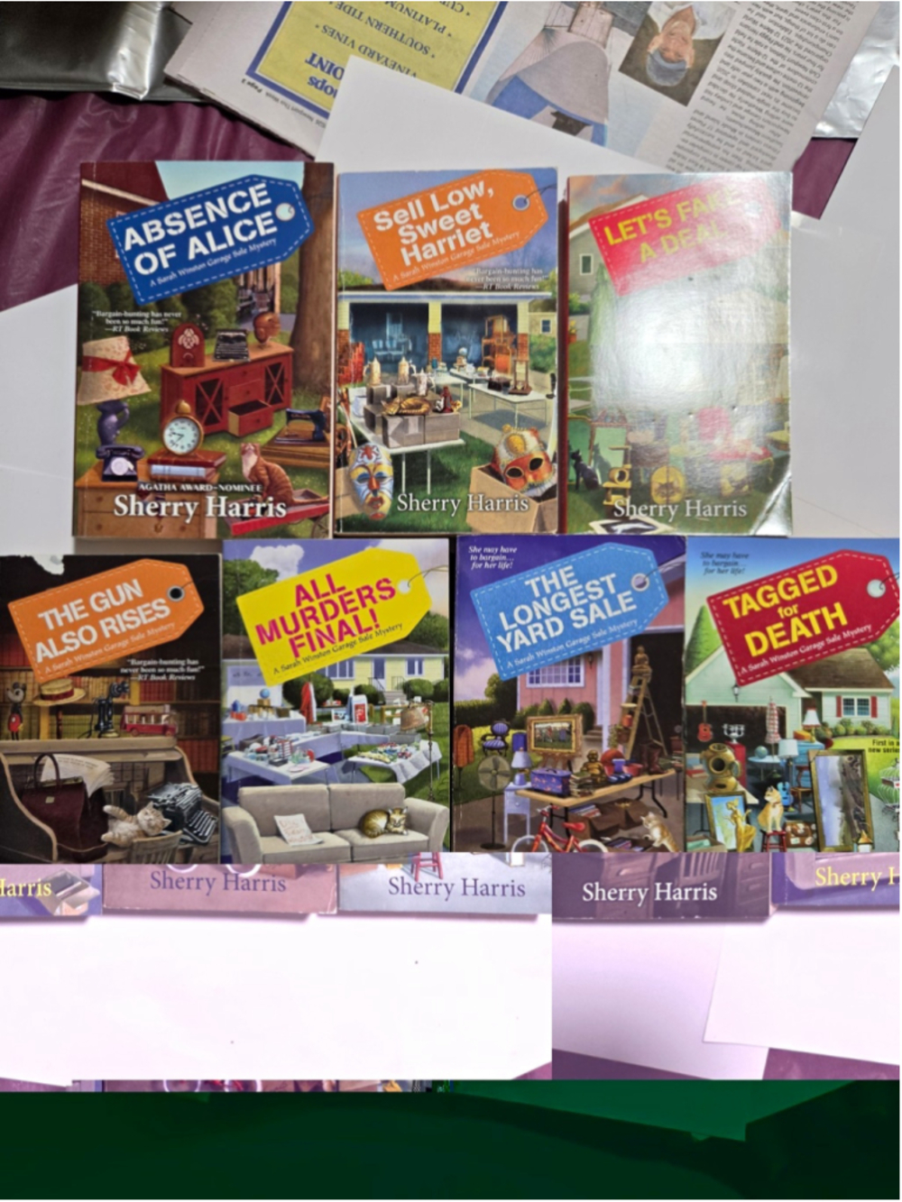 Sherry Harris Cozy Mystery Book Lot - 7 Sarah Winston Garage Sale Paperbacks